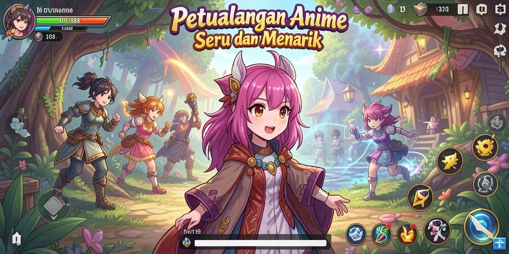 Gameplay menarik dengan karakter Anime yang ikonik.