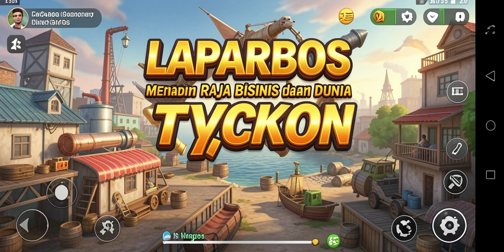Screenshot utama dari gameplay <strong>LAPARBOS</strong> yang menampilkan strategi bisnis yang seru.