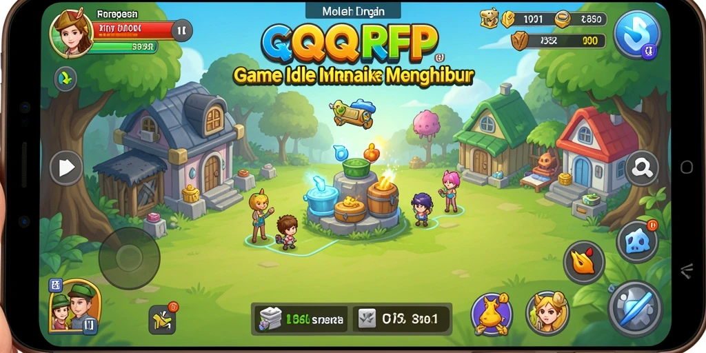 Screenshot gameplay QQRP menampilkan bisnis yang berkembang pesat.