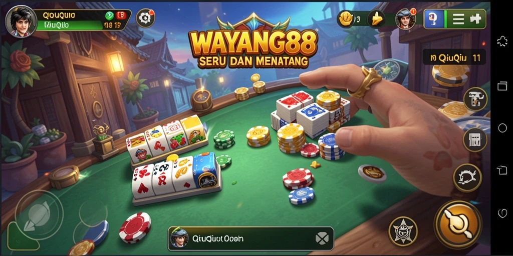 Gameplay seru QiuQiu di WAYANG88 dengan fitur menarik.